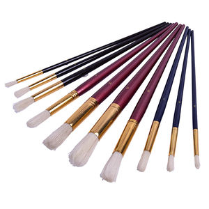 En gros Personnalisé Professionnel 10 pièces/ensemble Pinceaux Pinceau Manche En Bois Pour Aquarelle Et Peinture À <span class=keywords><strong>L</strong></span>'huile - Product Image 1
