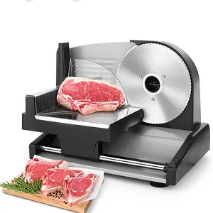PANCERKA elettrico affettatrice per carne taglierina per alimenti lama regolabile in acciaio inox macchina per tagliare per pane vegetale carne di montone di manzo