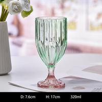 Kaly's Classic 240/300ml loodvrij duurzaam machinegeperst wijnglas hemelsblauw roze diverse patronen glas voor bruiloften en evenementen