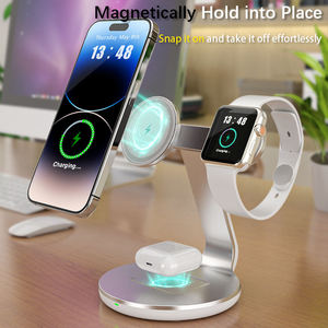 Support de chargeur sans fil magnétique 3 en 1 15W, adapté au chargeur rapide Apple Watch, adapté aux <span class=keywords><strong>Airpods</strong></span> Pro - Product Image 2