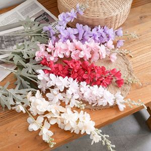CallaFloral Larkspur Artificial Flower Single <b>Branch</b> Polyester Indoor Wedding <b>Decor</b> Craft 50g MW62210 - Product Image 2