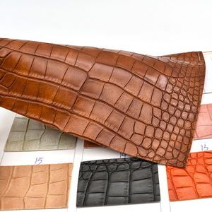 Échantillon Gratuit Cuir Synthétique Semi-PU Épais de 0,9 mm pour Sacs à Main, Sacs, et Décoration Intérieure – Effet Crocodile - Product Image 4