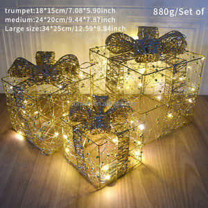 Figurines Lumineuses de <span class=keywords><strong>Noël</strong></span> en Fer Forgé à Piles pour Vitrine Élégante - Décorations Festives - Product Image 4