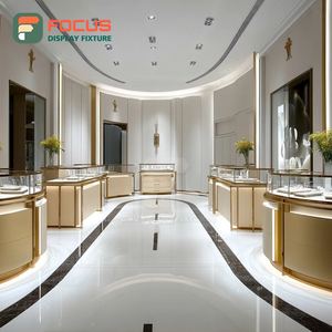 Modern Jewelry Showroom Jewelry Display Case Laminated Finish Commercial Store Showcase Cabinet - Product Image 1