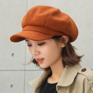 Boina Clásica de 6 Paneles Estilo Francés para Estudiantes, 100% Lana, para Invierno, para Mujer, para Esquí y Uso Casual, Disponible al por Mayor - Product Image 1