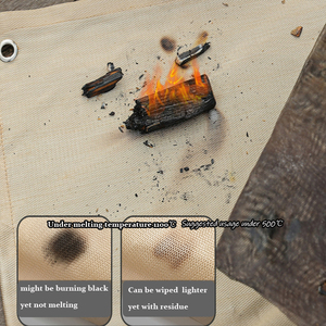 แผ่นใยแก้วกันไฟสองด้าน ไม่ระคายเคือง ทนความร้อน ใช้ป้องกันพื้นกลางแจ้งสำหรับเตาไฟ ลานบ้าน และกอง<span class=keywords><strong>ไฟ</strong></span> - Product Image 2