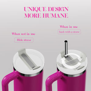 Изготовленный на заказ логотип 20 унций 30 унций 40 унций из нержавеющей стали с двойными стенками вакуумная металлическая дорожная кофейная кружка 20 унций 30 унций 40 унций стакан с ручкой - Product Image 3