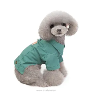 Thời Trang Pet Coat Màu Xanh Denim Dog Jacket Quần Áo New Arrival Puppy Trang Phục Denim