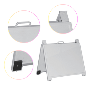 Panneau de signalisation A-Frame <span class=keywords><strong>en</strong></span> ABS pour extérieur 2026 - 43*59.5cm Blanc/Noir pour trottoirs piétonniers |   Impression personnalisée, échantillon de panneau de signalisation pour <span class=keywords><strong>trottoir</strong></span> - Product Image 4