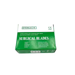 # 10 شفرات جراحية معقمة من الفولاذ المقاوم للصدأ 10R، مشرط من الفولاذ الكربوني للتقشير الجلدي، 100 قطعة للاستخدام الجراحي مرة واحدة - Product Image 3