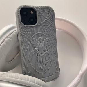 MAXUN Fabricant INS Solide Couleur 3D Lady <span class=keywords><strong>Liberty</strong></span> Creative Drop Proof Soft Mobile Phone Cases Pour iPhone 11 12 13 14 15 Promax - Product Image 3