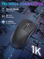 Souris de jeu ultralégère BT 2.4G Capteur de souris sans fil SG8925 4000 DPI 1K Taux d'interrogation Souris de jeu sans fil triple mode