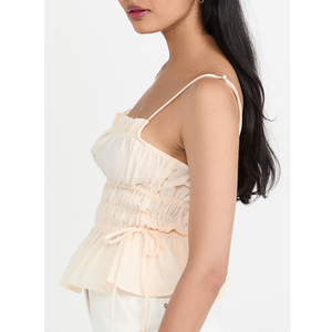 Canotta con volant Smocked peplo cami canotta dongguan fornitori <span class=keywords><strong>abbigliamento</strong></span> <span class=keywords><strong>donna</strong></span> <span class=keywords><strong>chic</strong></span> - Product Image 2