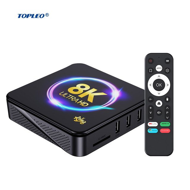 Topleo Android Tv Box Custom 4gb 64gb Game Set Top Tv Box 2024 16 Gb Smart Android 14 8k Tv Box