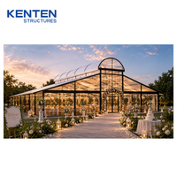 Supplier Tenda Atrium Transparan Perakitan Cepat Produsen Gedung Perjamuan Bergerak Tenda Acara Pesta Pernikahan Luar Ruangan dengan AC