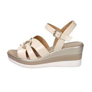 รองเท้าแตะส้นเตารีด Donna Sandalo รุ่น Con Zeppa สีเบจ 84159 E5 - Product Image 1