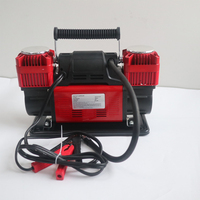 Compresseur d'air 12V pour pneus de voiture tout-terrain 4x4, gonflage rapide, haute performance, double cylindre rouge, pour véhicules 4x4