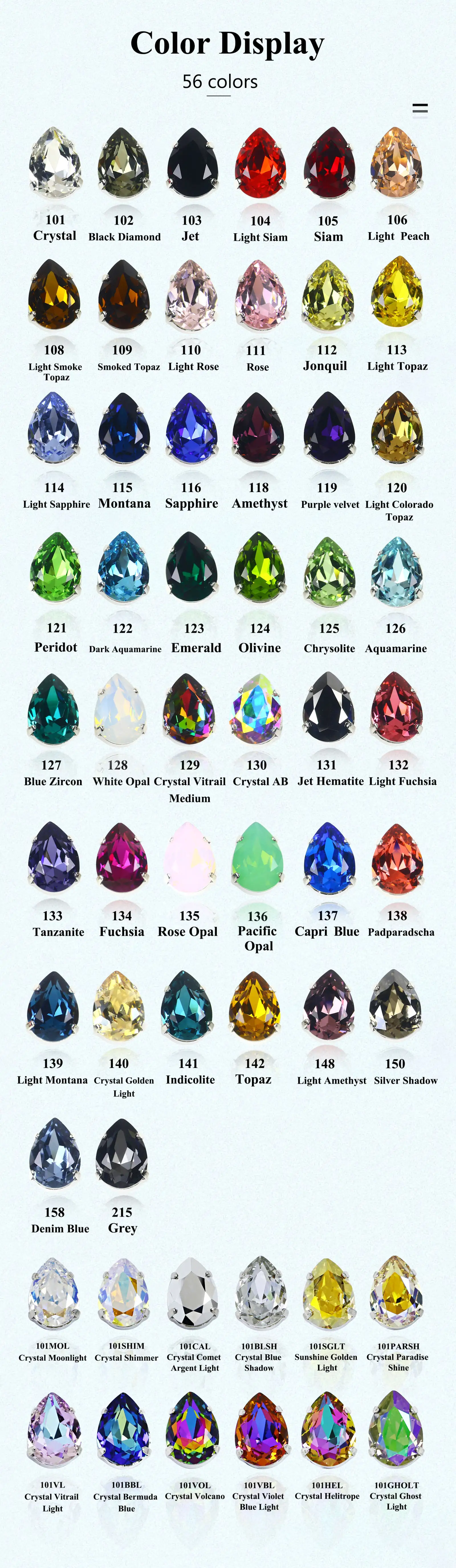 A forma di cuore K9 pietra di cristallo fantasia con fori singoli punta pendenti perline per la creazione di gioielli collana accessori per orecchini