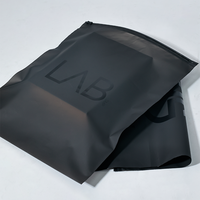 Emballage en plastique refermable zip-lock noir mat transparent personnalisé de haute qualité sacs à fermeture éclair pour vêtements