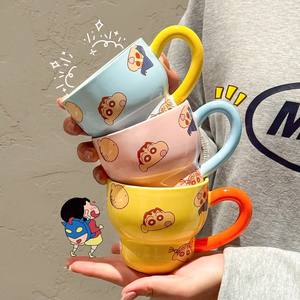 แก้วเซรามิคลายการ์ตูนเครยอนชินจังพร้อมหูจับ สำหรับเด็ก ของขวัญแก้วเดี่ยว ฤดูใบไม้ผลิ 2025 - Product Image 5