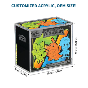 Boîte d'entraînement Pokémon Elite en acrylique magnétique transparent moderne, épaisseur 6 mm, support d'affichage écologique pour vitrine de magasin - Product Image 2