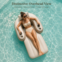 Fauteuil flottant motorisé pour adultes, chaise longue gonflable électrique à double hélice avec joystick et porte-gobelet, personnalisable OEM