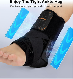 Slim-Fit <b>Ankle</b> <b>Brace</b> for Sprained <b>Ankle</b>, Quick Lace up <b>Ankle</b> <b>Support</b> for Women Men with 2 Auto-Shaped Pads - Product Image 3