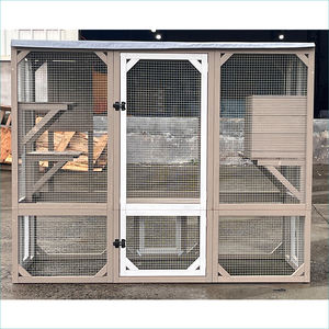 Toptan büyük uzay evcil hayvan kafesi ahşap açık su geçirmez kedi Villa ev kedi ağacı kulesi kedi oyun alanı ile kafes - Product Image 2