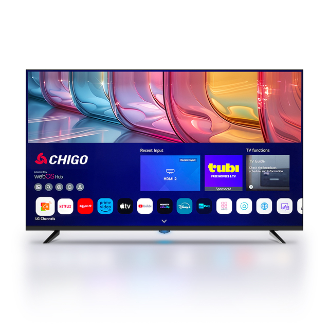 CHIGO OEM Supplier's Frameless 2K LED Android QLED Smart TVs 32-100 4K Ultra HD 120Hz Refresh Rate Hotel Use CE/CCC/FCC