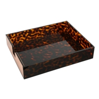 Organiseur de bureau en acrylique Tortoise, plateau organisateur de dossiers, presse-papiers, porte-documents, distributeur de ruban adhésif pour la maison et le bureau