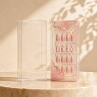Boîte d'emballage vide pour faux ongles, boîte à ongles transparente en plastique, petite boîte en plastique personnalisée pour kit d'ongles, étui à cils