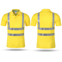 Camiseta Polo de trabajo de alta visibilidad con logotipo personalizado y rayas reflectantes, camiseta Polo de seguridad, ropa de trabajo de construcción de minería de carreteras de tráfico