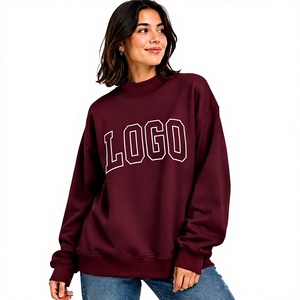 Nouveau sweat-shirt à col montant pour femme, design tendance, meilleure qualité, coton biologique/polyester, logo brodé, idéal pour un usage quotidien. - Product Image 1