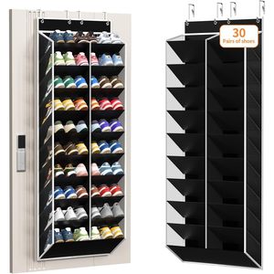 Over the Door <b>Shoe</b> Organizer, 10-Tier <b>Shoe</b> Holder with 20 Wide Deep Pockets, Mesh Hanging <b>Shoe</b> <b>Rack</b> - Product Image 1
