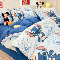 Vente en gros de parures de lit pour enfants imprimées avec des motifs pour enfants, 4 en 1, en coton