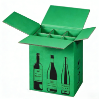 Boîte cadeau pour vin réutilisable de haute qualité, écologique, personnalisée, en carton ondulé, pour 2 bouteilles, porte-bouteilles, cadeau de bière, dorure à chaud