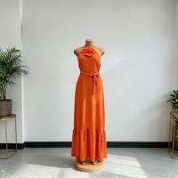 Robe d'été décontractée à imprimé floral, coupe ajustée, épaules dénudées, nouvelle collection pour femmes, vente en gros