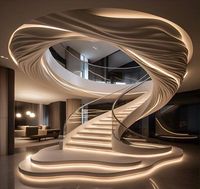 Escalier en colimaçon artistique de luxe PRIMA, design moderne pour l'intérieur des villas