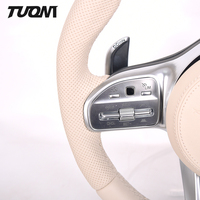 Volant en cuir beige pour Mercedes-Benz AMG CLS G CLASS W217 W218 W219 W222 W253 W463 W464 Volant en fibre de carbone