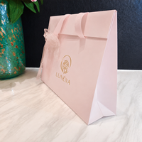 Sac de courses en papier de luxe élégant, écologique, recyclable et renforcé, personnalisé pour mariage, finition mate soyeuse