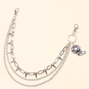 Chaîne de taille à pointes en alliage de zinc, style hip-hop punk multicouche, chaîne de corps décontractée et tendance pour hommes et femmes - Product Image 6