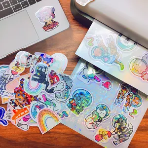 Self-adhesive Handmade Specimen A4 Cool Laminated Sheet Photo Sticker Paper Holographic Cold Laminating Film For Craft