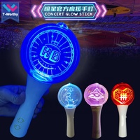 Bâton lumineux LED rotatif personnalisé avec logo T-Worthy pour les réunions de fans de K-pop, Halloween, la Saint-Valentin, 3 piles AAA