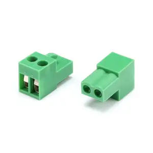 HT3.96 Pitch 3.96mm 2P/3P/4P/5P/6P/8P Terminal Block Socket Pluggable Terminal Block 300V 10A Wire Connector Green