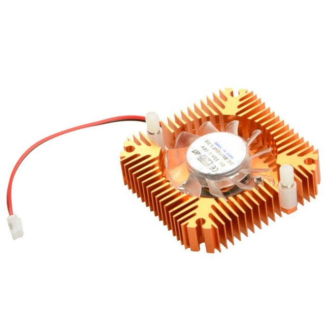 55mm 2 PIN Aluminum Snowhite Cooling Fan Heatsink Cooler Fit for PC Computer CPU VGA Video Card VC899 P18 0.25