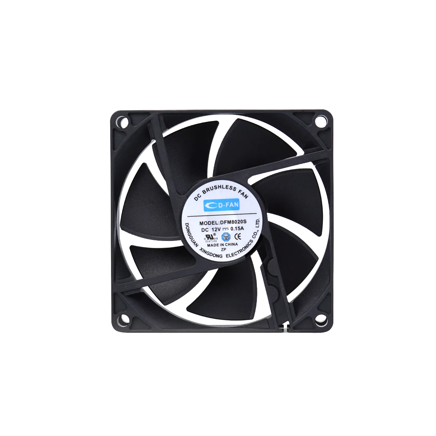 Sessiz 80mm su geçirmez fanlar 12v bilgisayar 4pin dc eksenel soğutma fanı 80x80x20mm