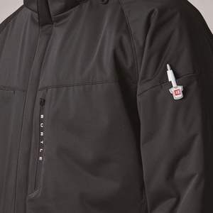 เสื้อฮู้ดดี้ยูนิเซ็กซ์ BURTLE แบบมีซิป ผ้าสเตรช สำหรับฤดูหนาว สีเทาอ่อน ไซส์ 60 XL ผ้าซอฟต์เชลล์ คอตั้ง แห้งเร็ว กันลม - Product Image 6