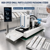 Printer Inkjet Digital Ramah Lingkungan Berkecepatan Tinggi Kompak Baru dengan Sistem Pemotong Otomatis untuk Tutup Kertas, Selongsong Peralatan Makan, dan Label Gantung Kecil
