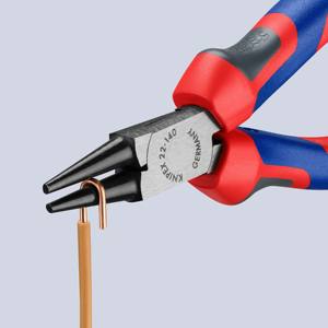 KNIPEX 22 02 140 Alicates de punta redonda con mangos ergonómicos negros 140 mm - Product Image 3