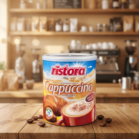 Ristora CAPPUCCINO INSTANT POWDER Lait en poudre de première qualité Fabriqué en Italie Professionnel Gourmand Style Chocolat Sucré pour CAFÉ EN TASSE